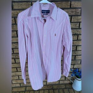 Pink‎ striped polo Ralph Lauren button down